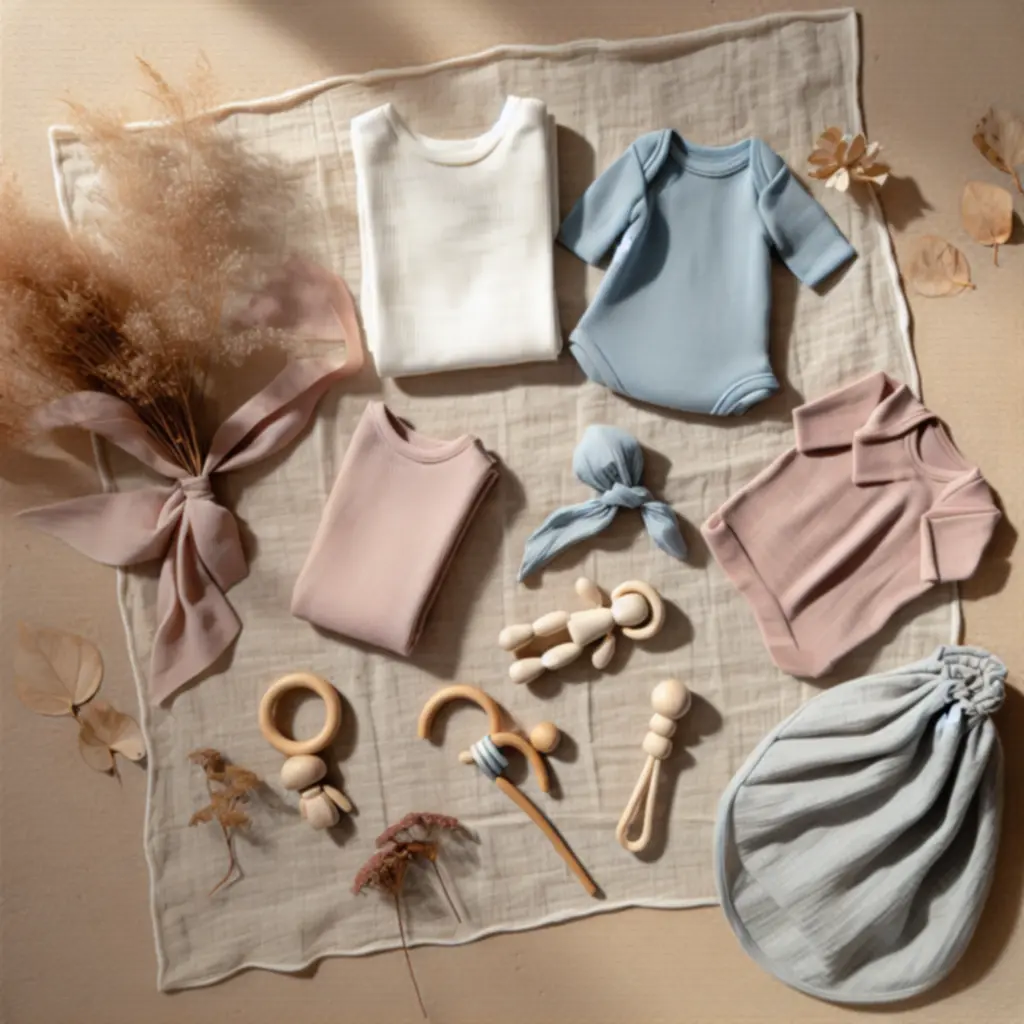 Matka w delikatnym ujęciu z noworodkiem w pastelowej stylistyce