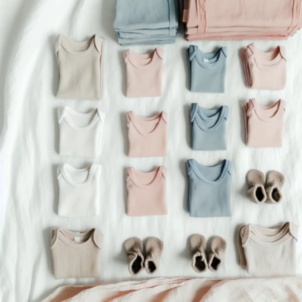 Organicznna odzież niemowlęca w pastelowych kolorach