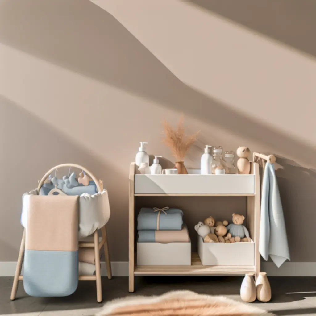 Elegancki pokój dziecięcy w pastelowych kolorach z organicznymi tekstyliami