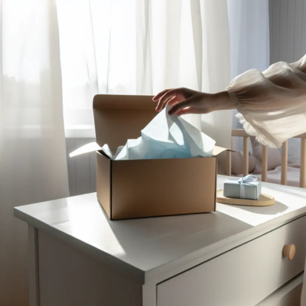 Eleganckie ekologiczne pudełko na zamówienie babycaare