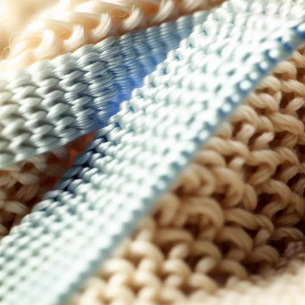 Detal organicznej bawełny OEKO-TEX - delikatna struktura materiału